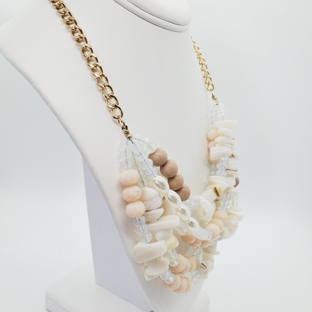 Romeo & Juliet couture Fashion necklace stones gold chain‎ Beach Vacation Summer - Picture 6 of 11